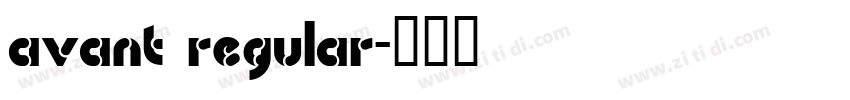avant regular字体转换